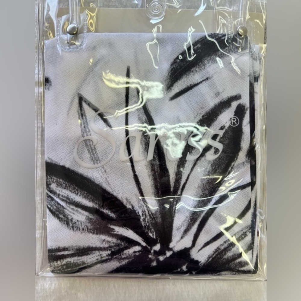 The Saress Ultimate Beach Dress‎ Black Floral Cover Up Sz L NIB